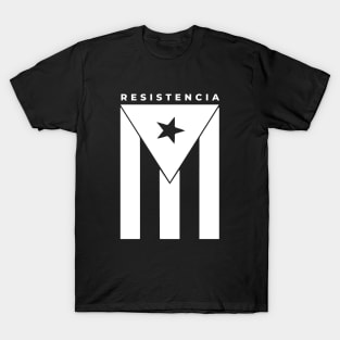 Resiste Boricua Puerto Rico Resistencia Puerto Rican Black Flag T-Shirt